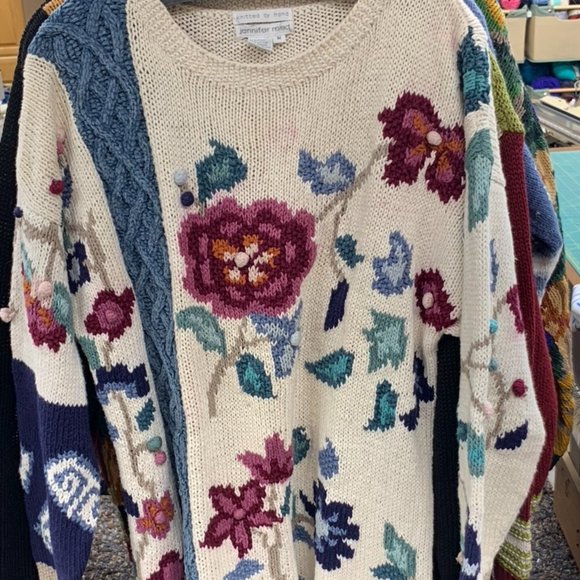 Jennifer Reed | Sweaters | Jennifer Reed Hand Knit Sweater With Flower ...